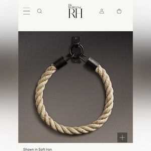 Restoration Hardware - Dakota Natural Rope Tieback (soft iron)